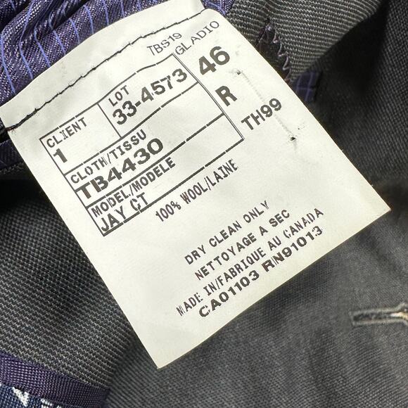 Ted Baker London NWOT Jay Trim Fit Men's 100% Wool Blazer Charcoal Size 46R - Picture 7 of 9